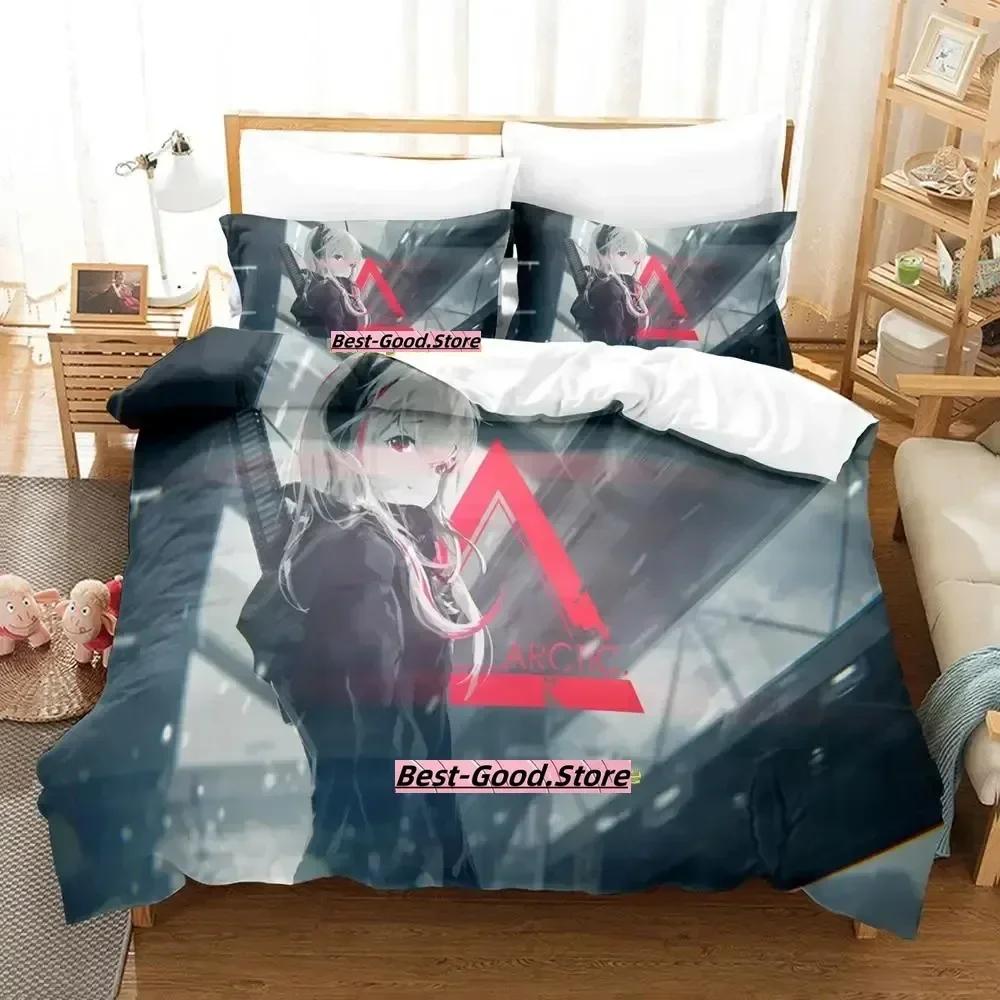 Spel Girls Frontline Anime Kawaii Tryckt Sängset Påslakan Örngott Sängkläder Sänglinne Lakan Täcke Drottning King Size