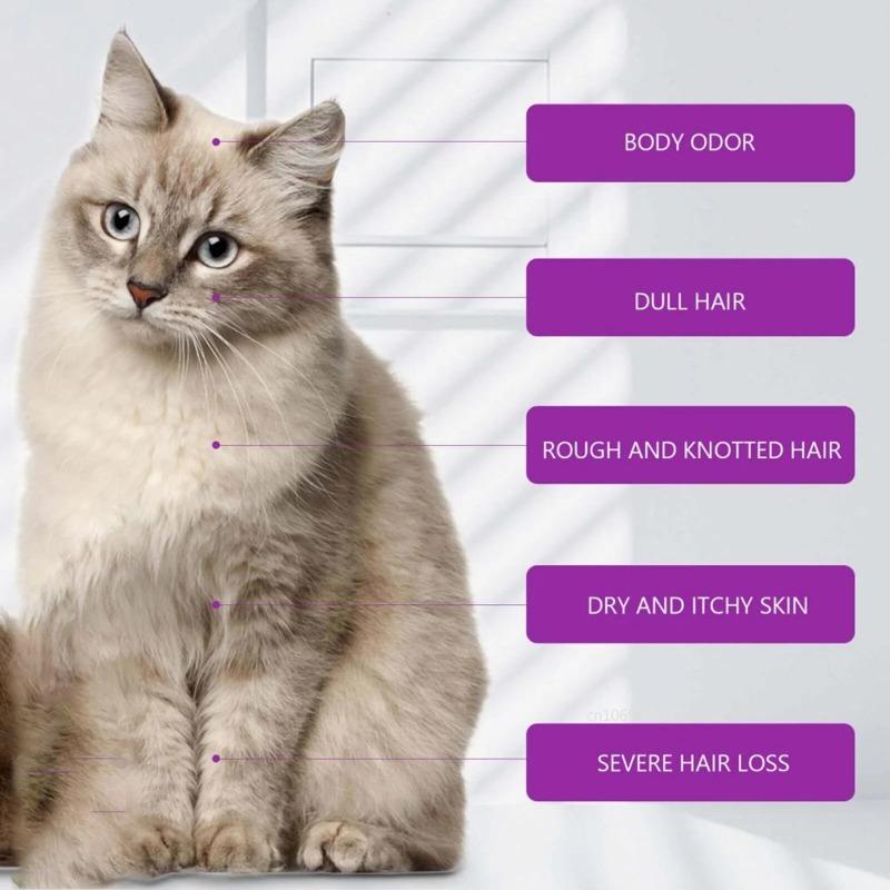 100ml Haustiershampoo Katze Hund Duschgel Lang anhaltender Duft Effektive Milbenfleckenentfernung Haarpflege Haustier-Reinigungsprodukte