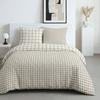 Bedding Set - 260 X 240 Cm - Printed Graphic Cotton - Light Beige