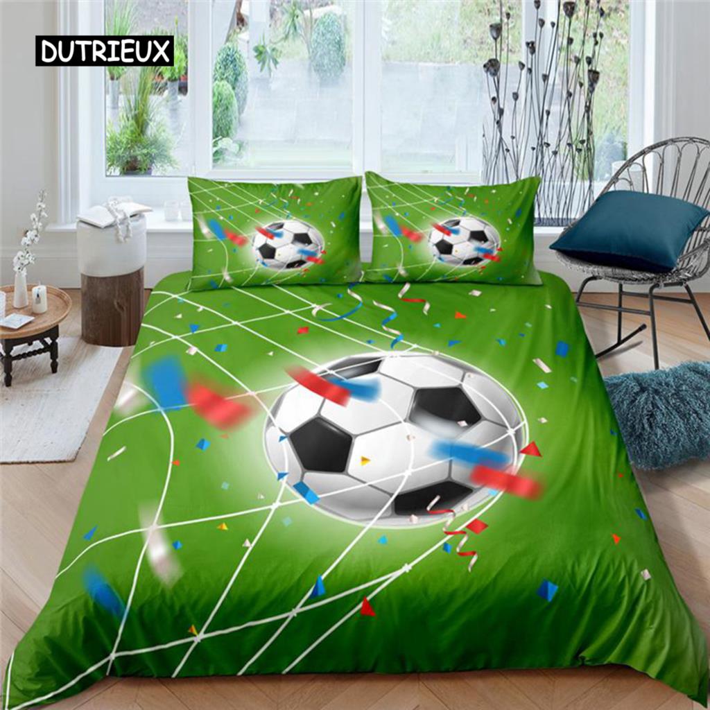 Football Bedding Set Printing Pillowcase Quilt Cover Soccert Duvet Covers Home Textiles Queen King Size Bed for Kids Teens Men