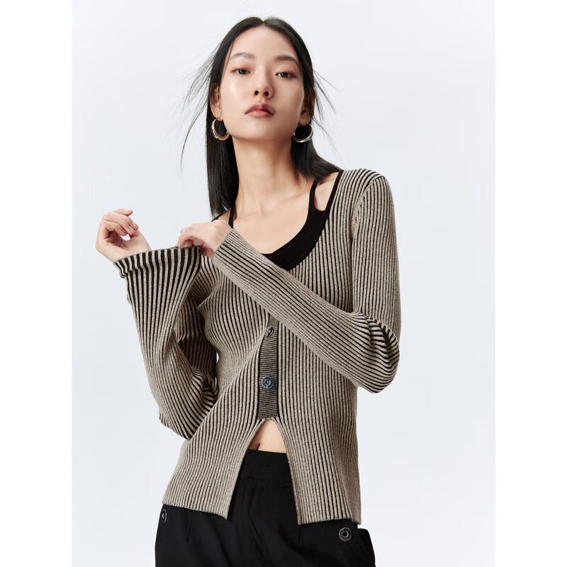 PEACEBIRD Women's Fashion Layered Knit Top