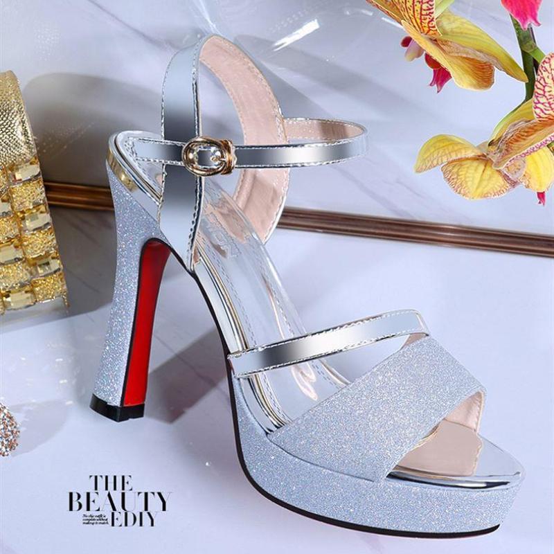 Fashion Luxury Women's Pumps Peep Toe Sexy Women Sandals High Quality Fish Mouth Shoes 11.5CM High Heels Shoes Women Sandalias De Mujer