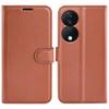 For Honor X7b 4G/90 Smart Shockproof Case Litchi Texture PU Leather Phone Cover