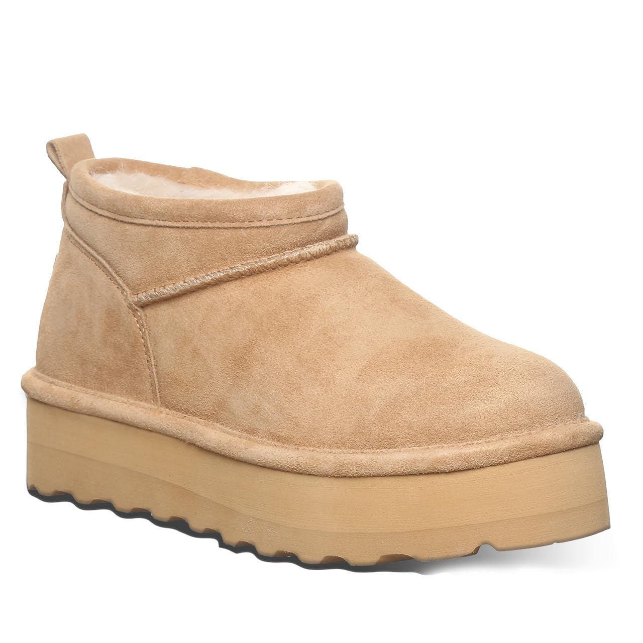 

Сапоги Bearpaw Retro Super Shorty из овчины с толстой и подлинной теплой и пушистой подошвой, водоотталкивающая кожа, устойчивая к пятнам, (Холодный кофе,