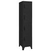VidaXL Locker Cabinet Filing Cabinet Storage Furniture for Sports Equipment Cleaning Products Interior Office Black 339786