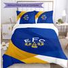 Set Lenzuola Everton Football Stampato 3 Pezzi, Comodo Set Copripiumino per Camera da Letto Amico della Pelle