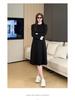 2025 Spring Slimming Plus Size Long Sleeve Knitted Dress for Women
