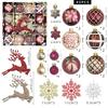 45Pcs Christmas Ball Set Luxury Xmas Balls With Snowflakes And Reindeer Christmas Tree Ornaments For Xmas Party Home Decoration