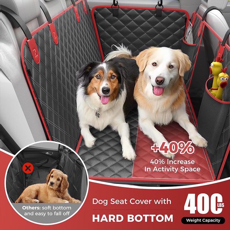 Waterproof Dog Car Seat Cover with Detachable Board - Scratch & Dirt Resistant