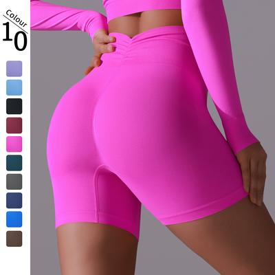Nahtlose Sport-Shorts für Damen, hohe Taille, fürs Fitnessstudio, Workout, Shorts, Pfirsich-Hüfte, Fitness, Yoga-Shorts, Leggings