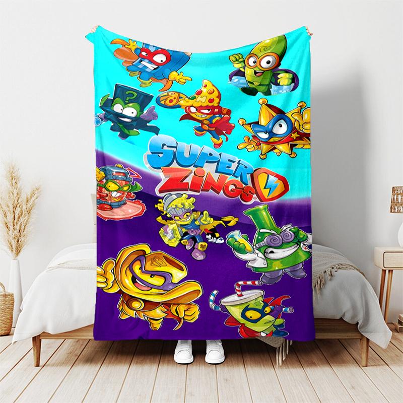 1pc Blanket Superthings3 Print Design, Lightweight Blanket for Sofa, Bed- Soft &Warm, Gift for All Seasons like Christmas, Halloween