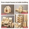 Joint Wooden Mortise Tenon Cottage Building Blocks Toy Childs Early Education