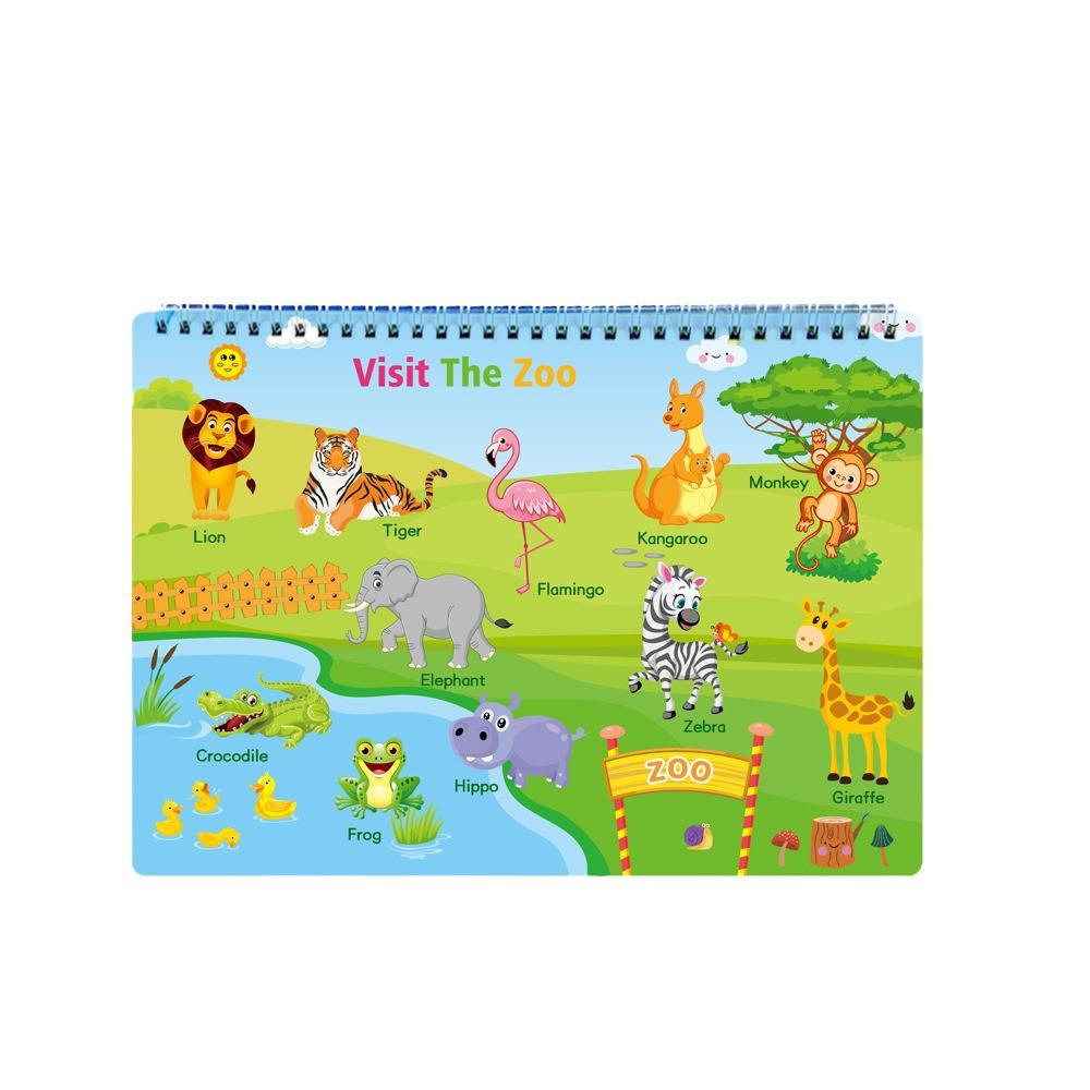 Children's Interactive Educational Quiet Book: Tear, Paste, and Puzzle Activities