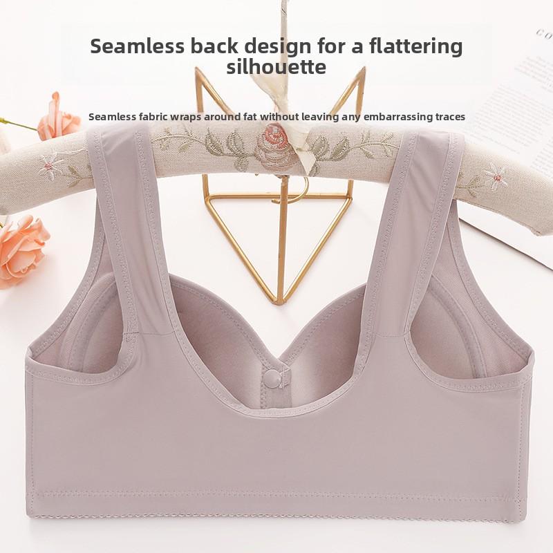 New Front-Closure Plus-Size Maternity Bra Wire-Free Lace Side-Sculpting Backless Nursing Bra Tank Top Style Bra