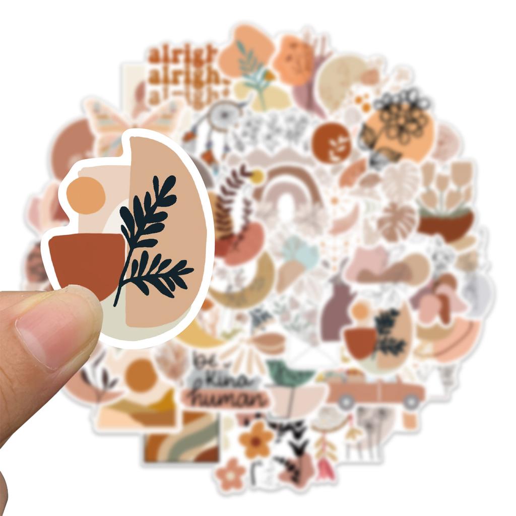 50 Bohemian Style Graffiti Stickers for Decorating Suitcase Notebook Waterproof Stickers