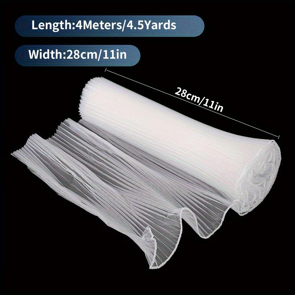 1pc Solid Color Wavy Gauze Lace Net Wrapping Paper Wide Floral Bouquet Wrap for Valentine's Day, Weddings, Birthdays, Gift Packaging & Flower Decor