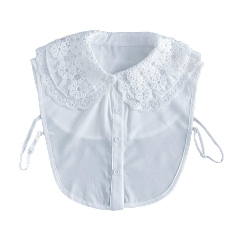 Flower Faux Collar Decorative Collars for Dress Suit Removable False Collar Universal Shawl Elegant Sweater Faux Collar