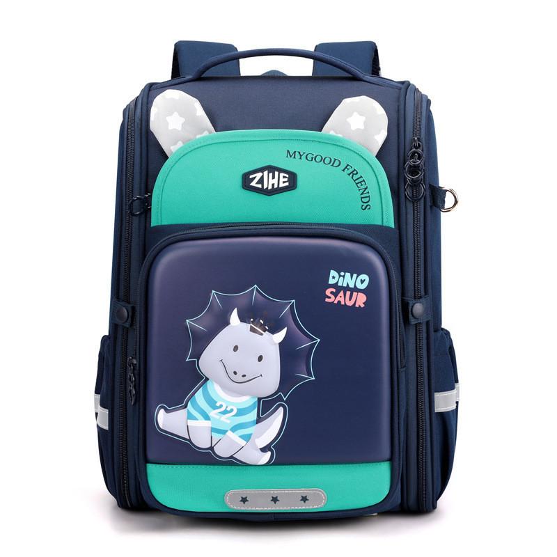 Breathable Durable Oxford Cloth School Backpack For Children With Fun Animal Patterns