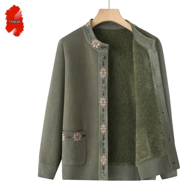 

Женский весенний вязаный кардиган с круглым вырезом 2XL