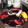 1pc Anime Design Round Carpet Office Chair Mat, Non Slip Rug for Home Decor, Living Room, Bedroom