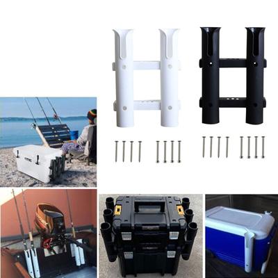 3 Tubos Enlace Soportes de Plástico para Cañas de Pescar Soporte Vaso para Barco Marino Caja de Pesca Almacenamiento de Garaje o Camión