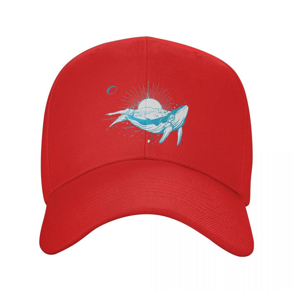 Cartoon Whale Ocean Animal Sunset Print Baseball Caps Fashion Men Women Hats Outdoor Cap Sports Baseball Hat Casquette