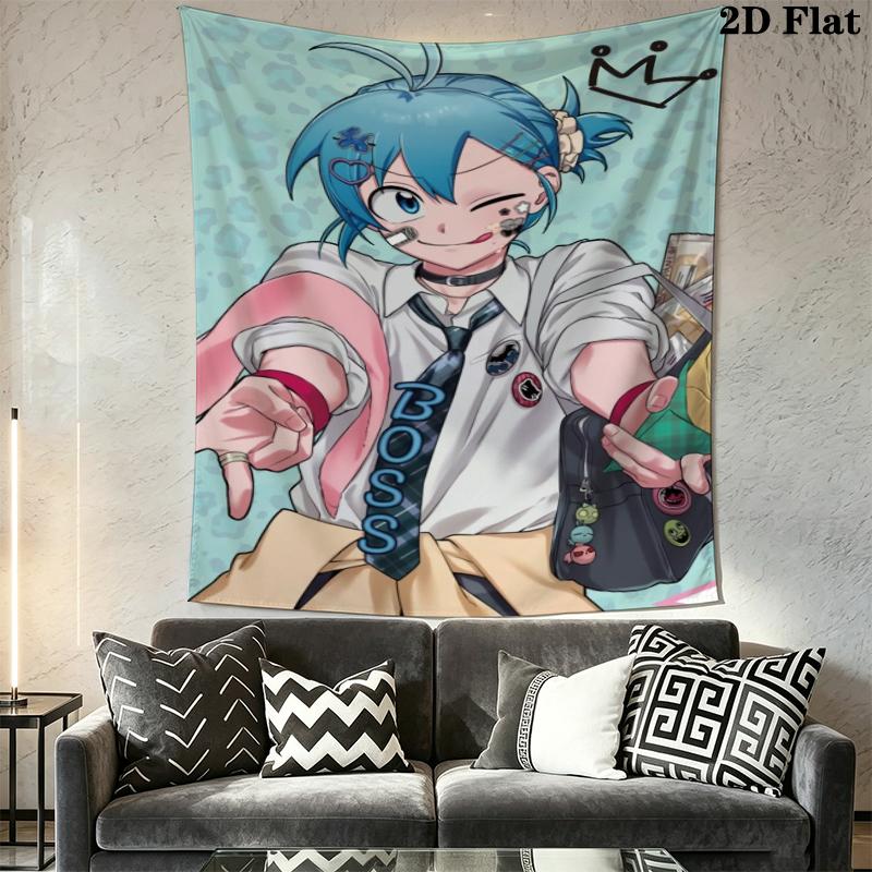 Iruma Kun Wall Tapestry Aesthetic Wall Hanging Printed Fabric Blanket Decorative Tapestries for Bedroom Living Room Home Decor