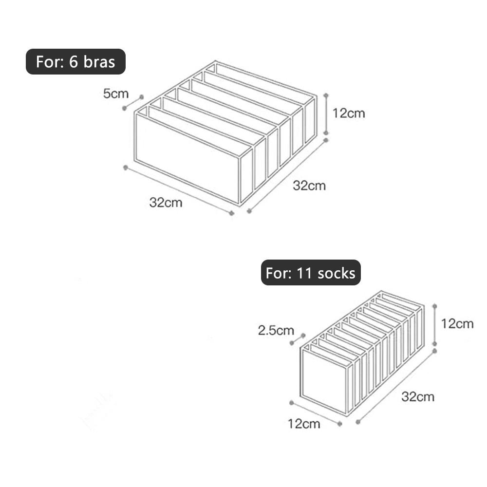 Jeans Underwear Bra Socks Organizer Storage Box  Closet Wardrobe Clothes Compartment Boxes Drawer Jeans Separation Box