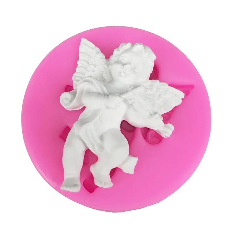 3D Cupid Angel Baby Silicone Fondant Molds Cake Decorating Tools Soap Resin Chocolate Candy Dessert Cupcake Kitchen Baking Mould