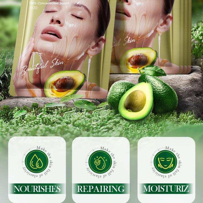 3pcs Honey Avocado Nourishing Mask SADOER Moisturizing Hydrating Moisturizing Mask