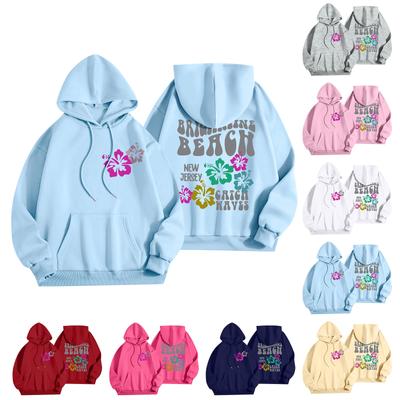 Sudaderas para adolescentes, sudaderas con capucha de manga larga con estampado de letras, sudaderas con capucha informales con cordón, lindas sudaderas de gran tamaño