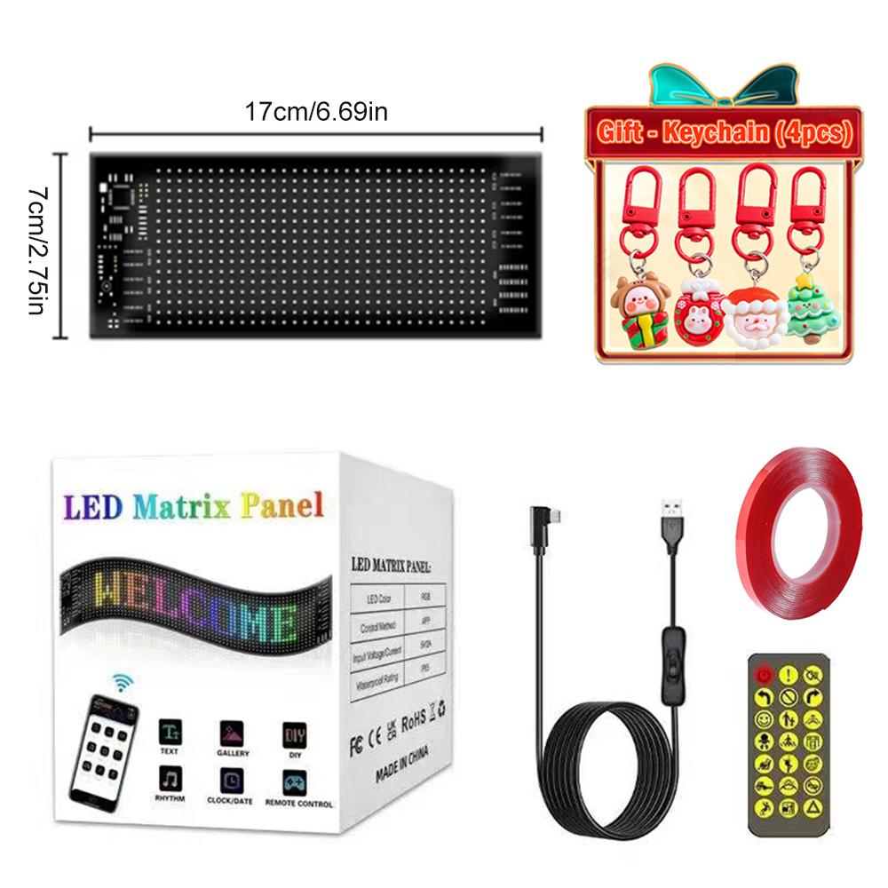Led Display Truck Eye LED DIY Matrix Pixel Panel Animation Bluetooth App Control Programmable Flexible Screen With Keychain Gift