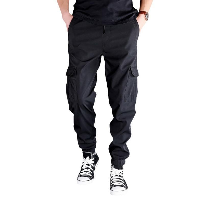 Men's Loose Cuff Overalls: Trendy Harem Jogging Pants with Large Pockets for Spring & Summer, Available in Large Sizes