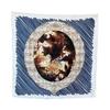 NINA SOLOR Art Painting Mirror Twill Silk Scarf