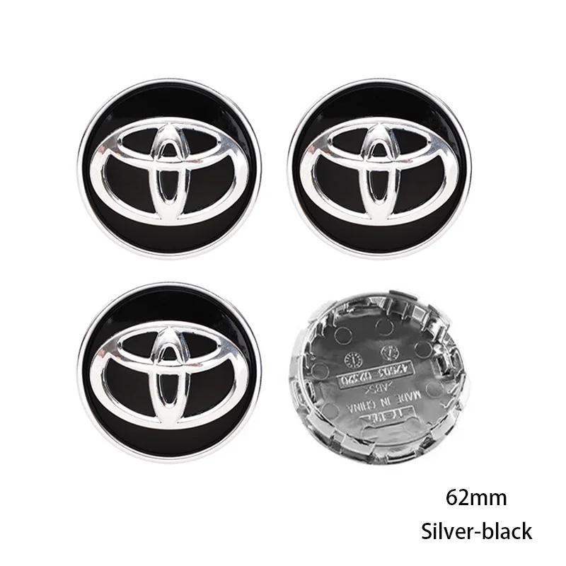 Toyota 2026 New Hub Caps 4Pcs 57/62mm Car Wheel Center Hub Caps Toyota Rav4 Aygo Yaris Corolla Camry Car Tir Car Sticker