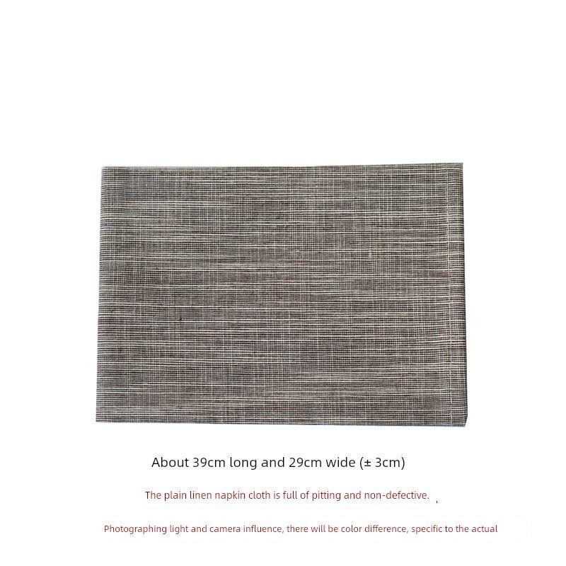 

For Home Cotton Linen Western Placemat Gourmet Fabric Single linen Brown About 30*40cm