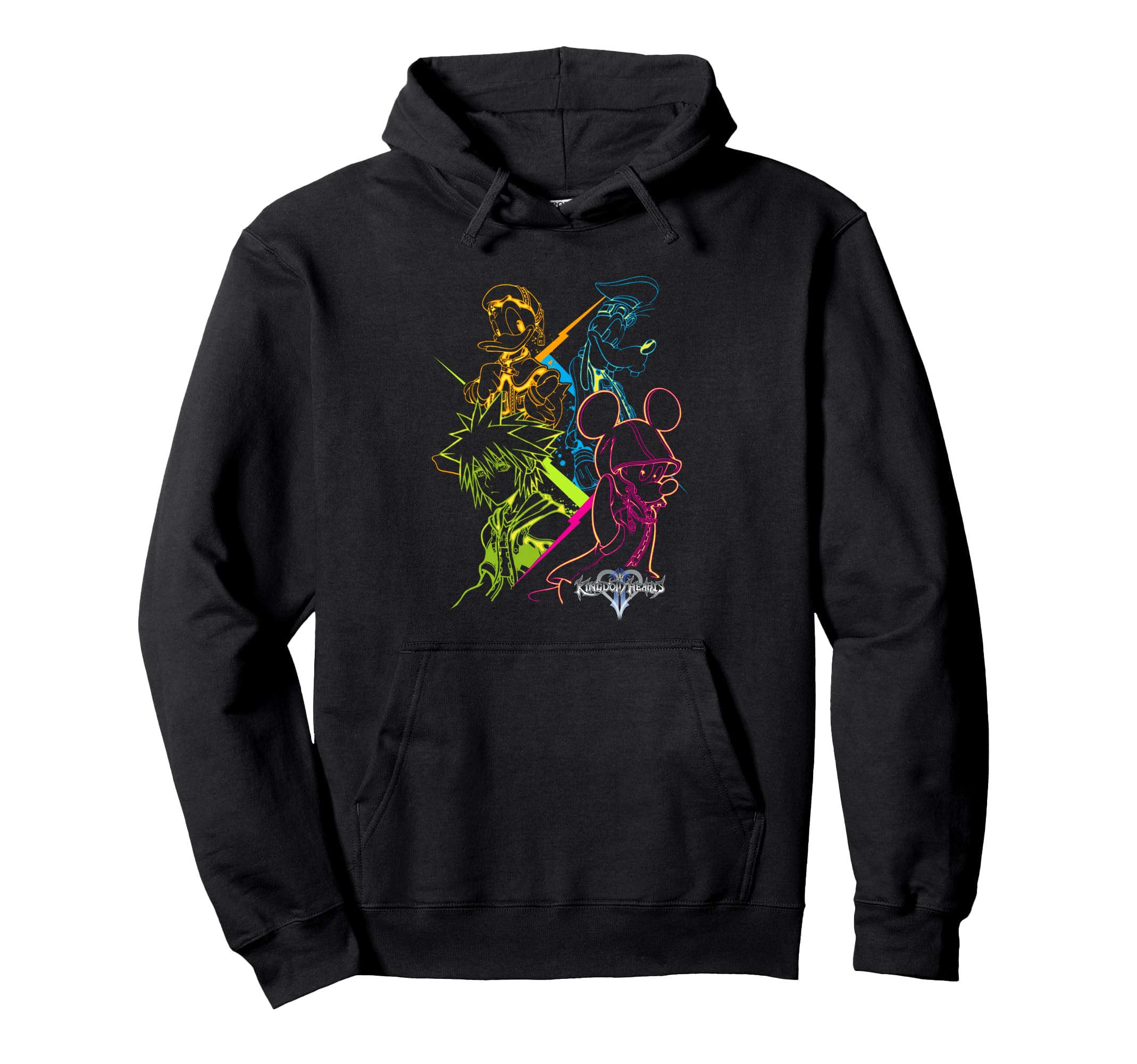 

Disney Kingdom Hearts Main Character Neon Line Art Portrait Hoodie