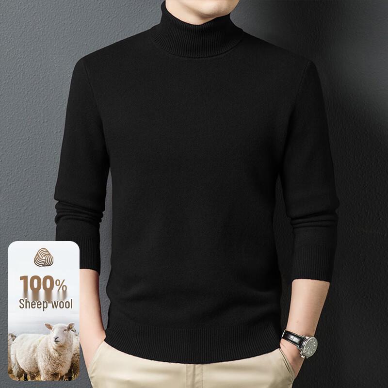 Men's 100% Pure Wool Turtleneck Sweater