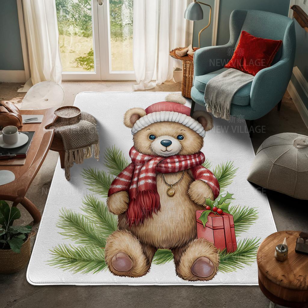 

Ковер у входа в дом Домашний коврик у двери Гостиная Ванная Комната Ноги ванная комната Нескользящие коврики с водопоглощением для ванной Счастливого Рождества зима 400mmx600mm