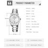 Women's Watch Ceramic white simple ladies waterproof brand business stainless steel gift for her silver