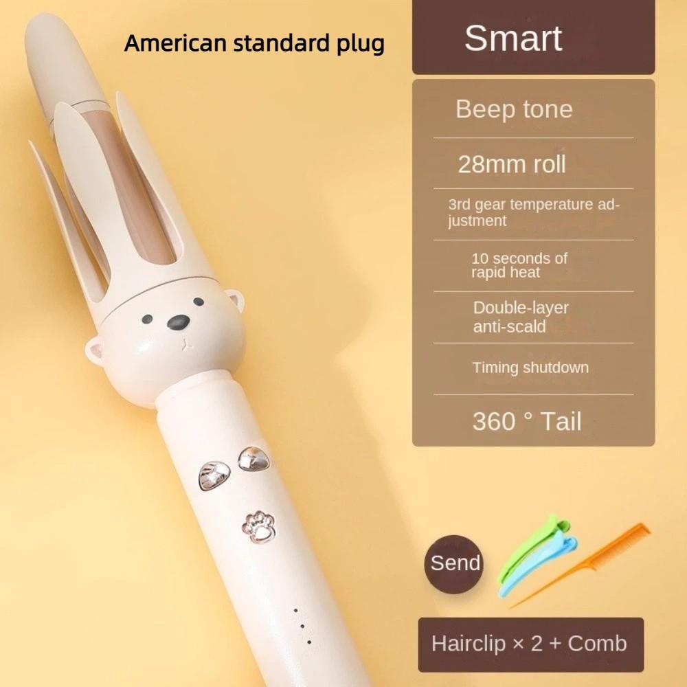 New 28mm Fully Automatic Curling Stick Ceramic Professional Electric Rotary Curler Negative Ions Hair Waver Medium Hair