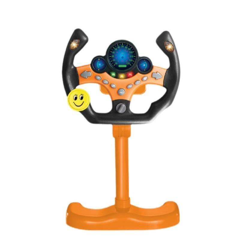 Realistic And Educational Steering Wheel Toy For Kids With Flashing Lights And Sound