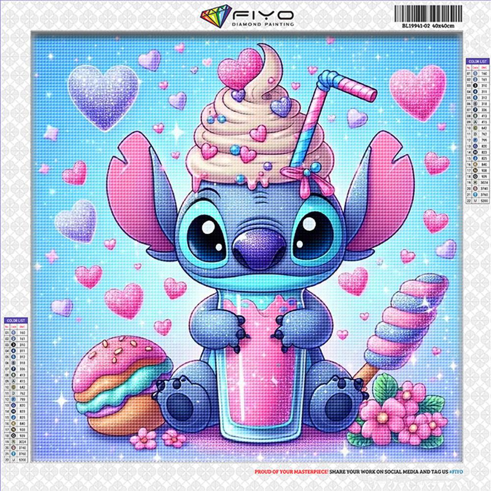 Disney Diamantmalerei Lilo & Stitch Diamantstickerei Strasssteine auf Bild Mosaikkunst Kreuzstich-Sets Heimdekoration