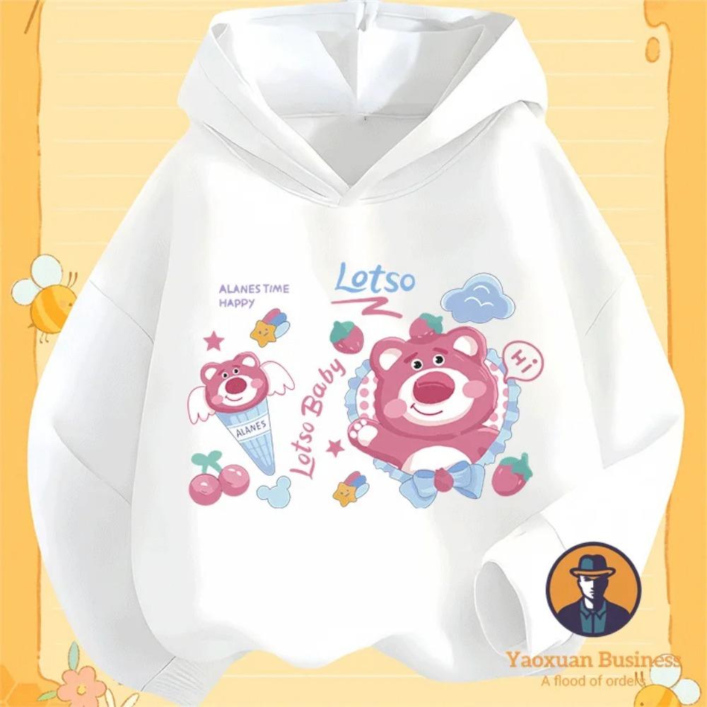 2025 New Arrival Lots-o'-Huggin' Bear Kids Boys Girls Hoodie Cute Cartoon Printed Windproof Warm Autumn Winter Stylish