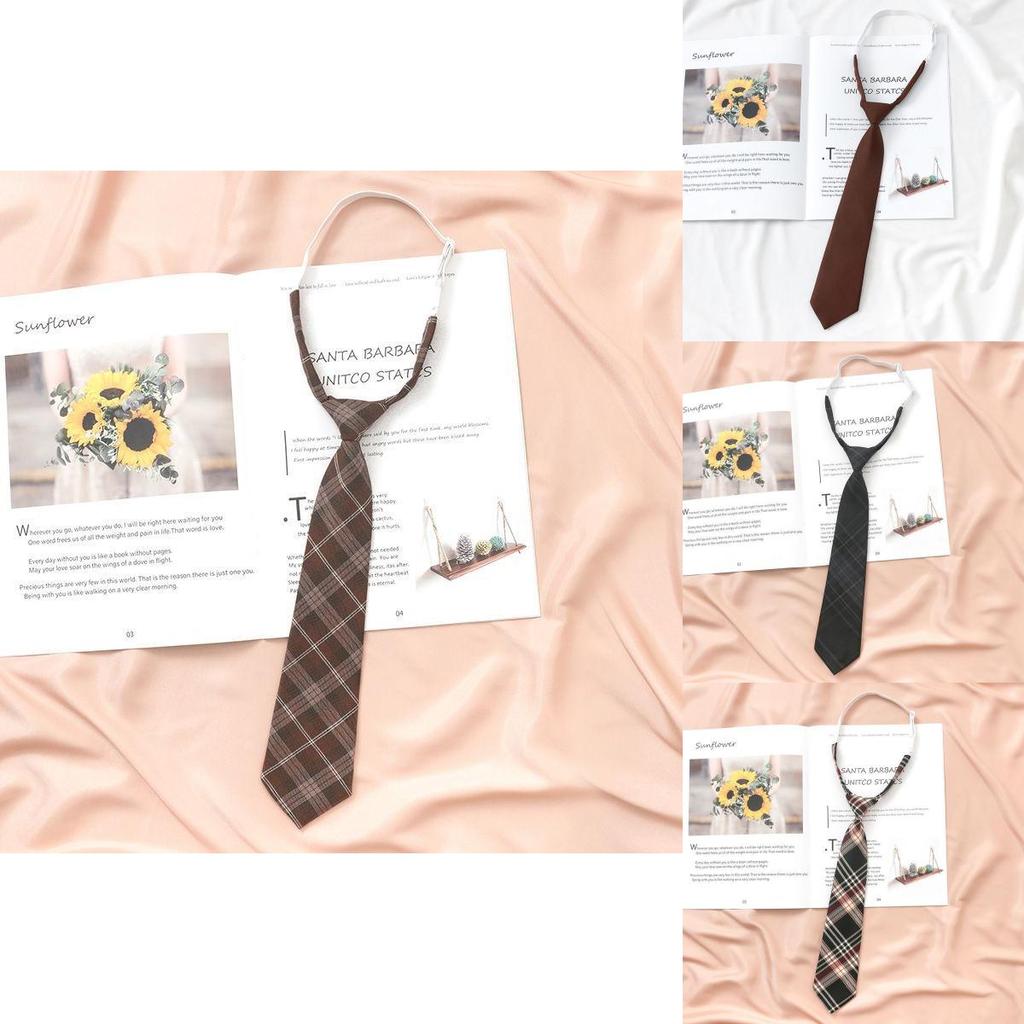 Japanese Striped Tie For Women And Men Polyester School Uniform Accessory