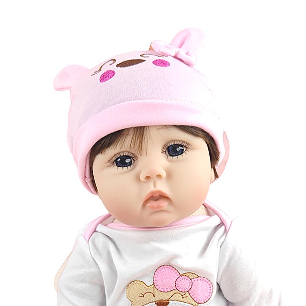 55cm Reborn Doll: Half Silicone, Soft Cotton Body, Realistic Baby Girl Gift