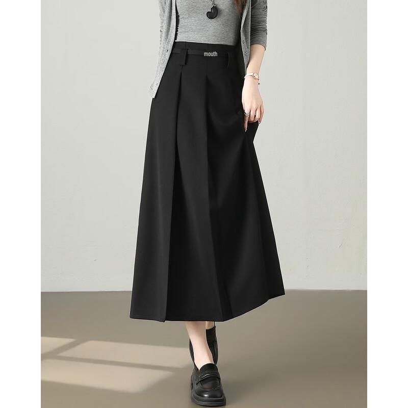 TERRE BLEUE A-Line Pleated Skirt XL