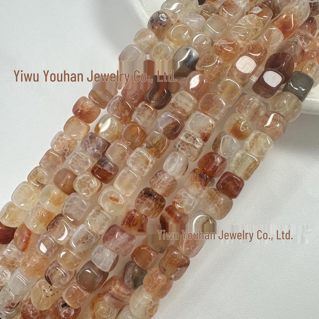 Square Weathered Sugar Cube Stone Beads - DIY Bracelet & Jewelry Accessories