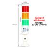 CNC Machine Safety Stack Light Rotatable 180 Degree Three Modes Industrial Warning Signal Lamp for Workshop