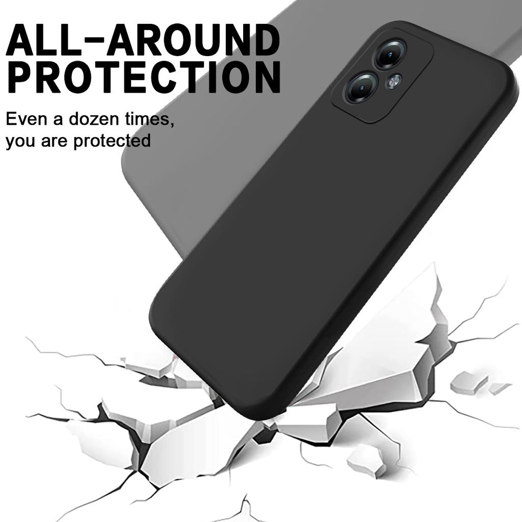 For Motorola Moto G54 5G Case Liquid Silicone Phone Shell Anti-Scratch Phone Cover with Strap